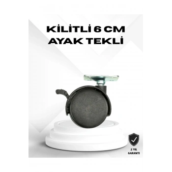 Kilitli 6 cm Masa Ayağı Tekli Döner Tekerlek