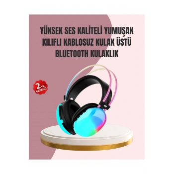 Düşük Gecikmeli Bluetooth 5.3 Gaming Kulaklık – RGB Işıklı
