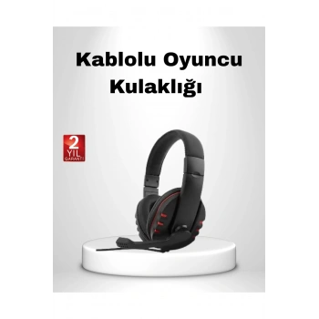 Rahat ve Dayanıklı Mikrofonlu Oyun Kulaklığı – Stereo Ses, Ayarlanabilir Kafa Bandı