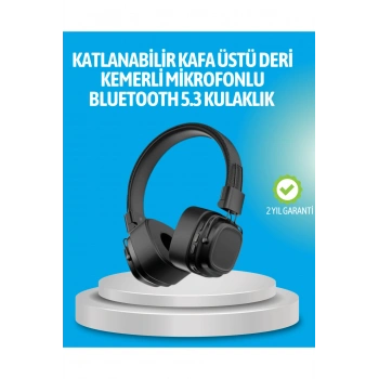 Deep Bass Destekli Kablosuz Katlanabilir Kulak Üstü Kulaklık