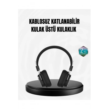 Kablosuz Bluetooth Kulak Üstü Kulaklık Kristal Ses Kalitesi ve Ergonomik Yapı