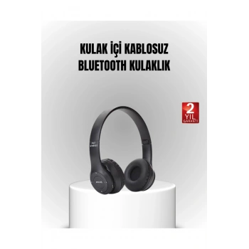 Bluetooth Kablosuz Kulaklık – Extra Bass, TF Kart, Mikrofonlu, Ayarlanabilir Ergonomik Tasarım