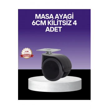 Çok Amaçlı Kilitsiz Masa Ayağı Tekerleği 6 cm