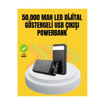 Profesyonel 50.000 mAh Powerbank – Aynı Anda Birden Fazla Cihaz Şarj Eden, Dayanıklı ve Güvenli Taşı
