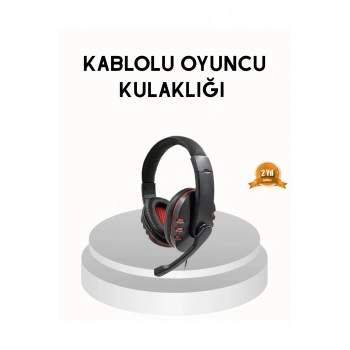 Profesyonel Gaming Kulaklık – Mikrofonlu, Yumuşak Pedli, Stereo Ses Kalitesi, Tere Dayanıklı