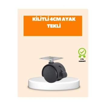 4 cm Kilit Mekanizmalı Mobilya Ayağı Tekli