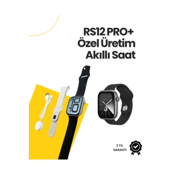 RS12 PRO+ 2025 Serisi Özel Üretim Full Ekranlı Akıllı Saat – Nabız ve Uyku Takibi, Bluetooth Arama,