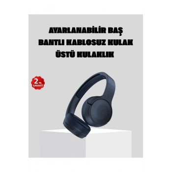 Kablosuz Bluetooth Kulaklık 5.0 18 Saat Kullanım Dinamik Sürücü Siyah