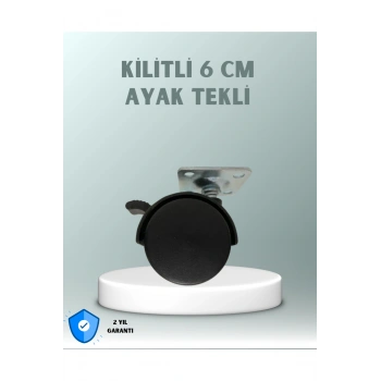 Zemin Korumalı 6 cm Kilitli Döner Ayak