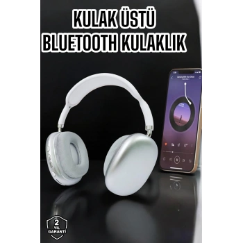 P9 Plus Kablosuz Kulak Üstü Bluetooth Kulaklık Beyaz Mikrofonlu Kulaküstü Kablosuz Kulaklık