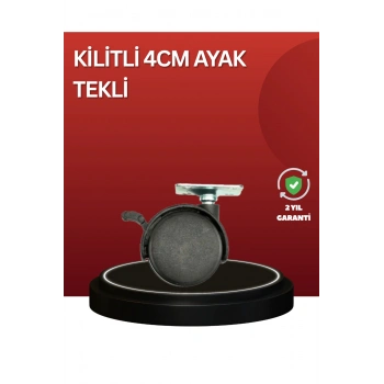 Sessiz Dönen Kilitli Mobilya Tekerleği 4 cm