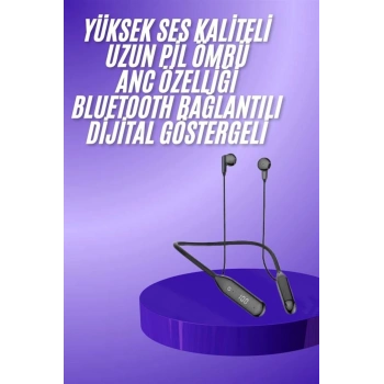 Boyun Bantlı Kablolu Yüksek Ses Kaliteli Bluetooth Kulaklık Uzun Pil Ömrü