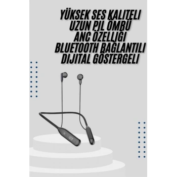 Kablolu Kulak İçi Bluetooth Kulaklık 60 Saat ANC Özellikli Boyun Bantlı