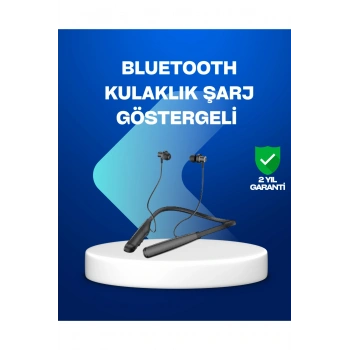 Boyun Askılı Kablosuz Bluetooth Kulaklık – Aktif Gürültü Önleme, LCD Ekranlı