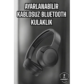 Kulak Üstü Kablosuz Bluetooth Kulaklık Gürültü Önleyici Uzun Şarj Süreli