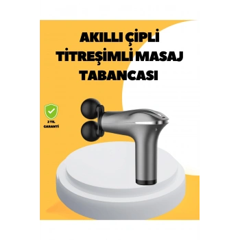 Şarjlı 4 Başlıklı Titreşimli Masaj Aleti Derin Kas Masajı Sporcu Destekli