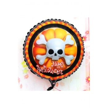 Halloween İskelet Kuru Kafa Folyo Balon 18 inç (5324)