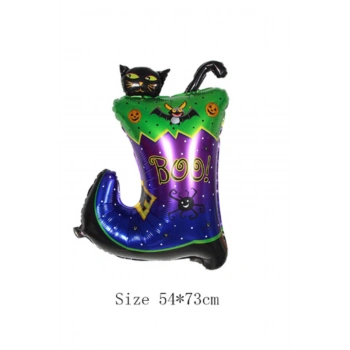 Halloween Çizmeli Kara Kedi Folyo Balon (5324)