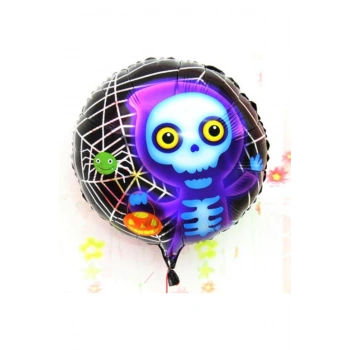 Halloween İskelet Hayalet Folyo Balon 18 inç (5324)