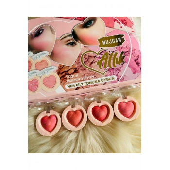 4lü Kalp Allık Blush Seti