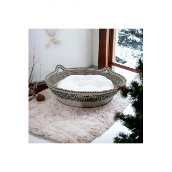 Decohandy 40 Cm Elyaflı Kedi Yatağı