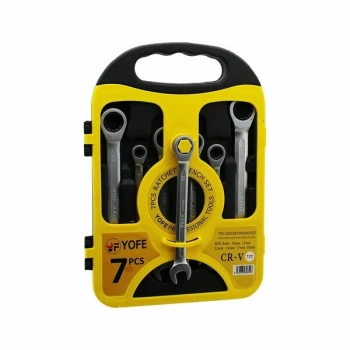 7 PCS CIRCIR KOMBİNE ANAHTAR SETİ 8-10-12-13-14-17-19MMPLASTİK TAŞIMA ÇANTALI (5324)