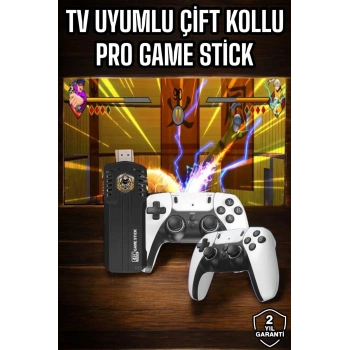8k Android Tv Gme Stick Video Oyun Konsolu Aile Retro 35000 Oyunlu Çift Kollu