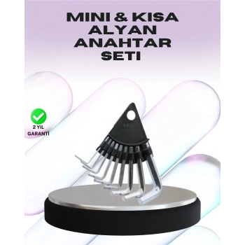 9 Parça Alyan Anahtar Seti Farklı Metrik Ölçü Pratik Taşıma
