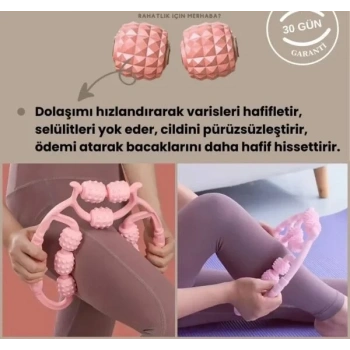 9 Tekerlekli Yoga Fitness Silindiri (Roller) (5324)