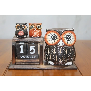 Ahşap Baykuş Takvim