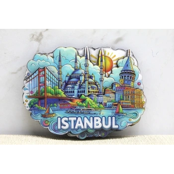 Ahşap İstanbul Temalı Magnet Alk4361