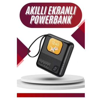 Akıllı Powerbank 10.000 Mah 4 Çıkışlı Taşınabilir Dijital Göstergeli
