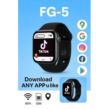 Akıllı Saat 5G SIM Destekli | Tüm Uygulamaları Yükleyebilme | WiFi GPS FG-5