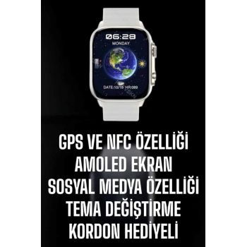 Akıllı Saat Android ve İOS Uyumlu NFC Ve GPS Özelliği Arama Cevaplayan