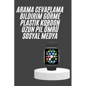 Akıllı Saat Çok Fonksiyonlu Uyku Takibi Adımsayar Nabız Ölçer Arama Cevaplayan