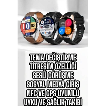 Akıllı Saat Tema Değiştirme Titreşimli Bluetooth Bağlantılı NFC Ve GPS Uyumlu