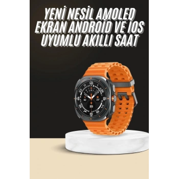Akıllı Saat Unısex Zarif Görünümlü Titanyum Kasa Amoled Ekran Müzik Dinleme
