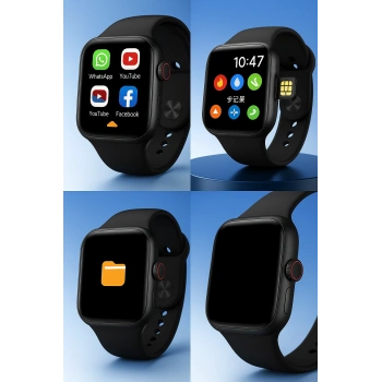 Akıllı Ultra Slim Saat – SIM Destekli, WhatsApp Instagram Bildirimli, Hafif & Şık Tasarım