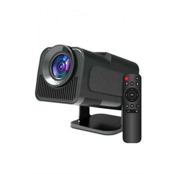 Android Projeksiyon Siyah Taşınabilir Sinema Projektörü 4k 1080p Ev Sineması Bluetooth