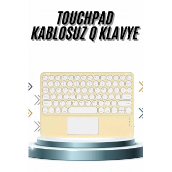 Android ve İOS Uyumlu Bluetooth Klavye Touchpad Slim Kablosuz Wifi Q Klavye