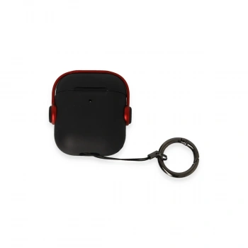 Apple Airpods 2 (2.nesil) Cool Kılıf - Siyah-kırmızı