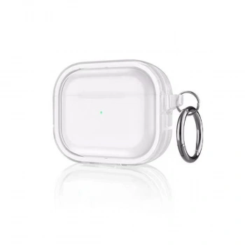 Apple Airpods Pro 2 (2.nesil) Shiny Şeffaf Kılıf - Beyaz