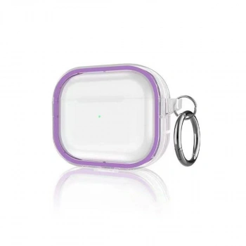 Apple Airpods Pro 2 (2.nesil) Shiny Şeffaf Kılıf - Mor