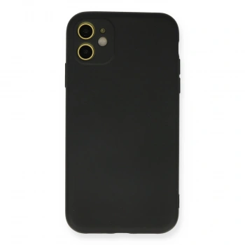 Apple İphone 11 Kılıf Nano İçi Kadife Silikon - Siyah