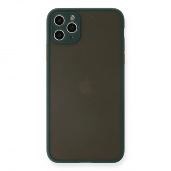 Apple İphone 11 Pro Max Kılıf Montreal Silikon Kapak - Yeşil