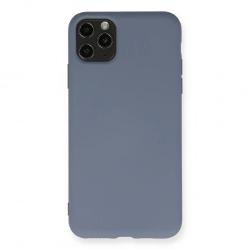 Apple İphone 11 Pro Max Kılıf Nano İçi Kadife Silikon - Gri