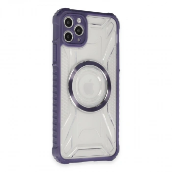 Apple İphone 11 Pro Max Kılıf Prag Magneticsafe Kapak - Derin Mor