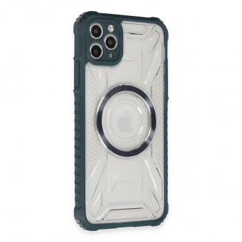 Apple İphone 11 Pro Max Kılıf Prag Magneticsafe Kapak - Koyu Yeşil