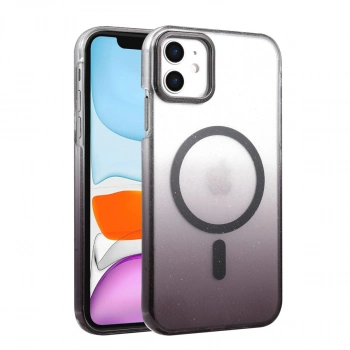 Apple İphone 12 Glossy Magsafe Kapak - Siyah