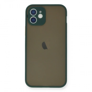 Apple İphone 12 Mini Kılıf Montreal Silikon Kapak - Yeşil